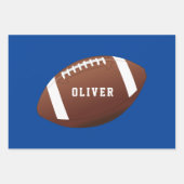 Feuille De Papier Cadeau Motif américain de football (Devant)