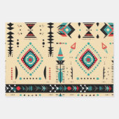 Feuille De Papier Cadeau Motif amérindien (Devant)