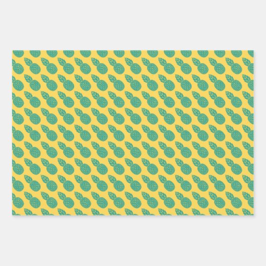 Feuille De Papier Cadeau Motif ananas (Devant 3)