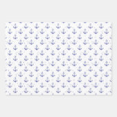Feuille De Papier Cadeau Motif Ancre aquarelle (Devant 3)