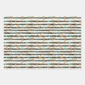 Feuille De Papier Cadeau Motif Ancre maritime (Devant 3)