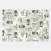 Feuille De Papier Cadeau Motif animal mignon Sloth en forêt sauvage (Devant 2)