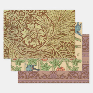 Feuille De Papier Cadeau Motif Antique Fleur de Souci de William Morris