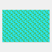 Feuille De Papier Cadeau Motif Aqua Blue Frog (Devant 2)