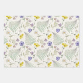 Feuille De Papier Cadeau Motif aquarelle de fleurs sauvages Boho (Devant 2)