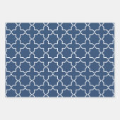 Feuille De Papier Cadeau Motif arabe de la marine marocaine (Devant 2)