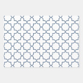Feuille De Papier Cadeau Motif arabe de la marine marocaine (Devant)