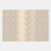 Feuille De Papier Cadeau motif arabe or (Devant)