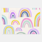 Feuille De Papier Cadeau Motif arc-en-ciel couleur mignon dans Bright Paste (Devant 2)