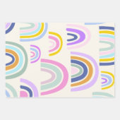 Feuille De Papier Cadeau Motif arc-en-ciel couleur mignon dans Bright Paste (Devant)