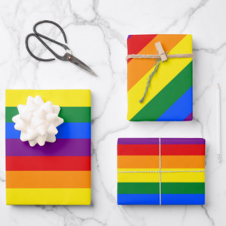 Feuille De Papier Cadeau Motif arc-en-ciel Gay pride