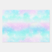 Feuille De Papier Cadeau Motif arc-en-ciel Iridescendant Glam (Devant 2)