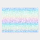 Feuille De Papier Cadeau Motif arc-en-ciel Iridescendant Glam (Devant)