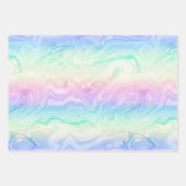 Feuille De Papier Cadeau Motif arc-en-ciel Iridescendant Glam (Devant 2)