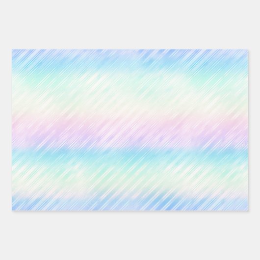 Feuille De Papier Cadeau Motif arc-en-ciel Iridescendant Glam (Devant)