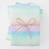 Feuille De Papier Cadeau Motif arc-en-ciel Iridescendant Glam (En situation)