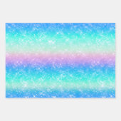 Feuille De Papier Cadeau Motif arc-en-ciel Iridescendant Glam (Devant 2)
