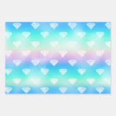 Feuille De Papier Cadeau Motif arc-en-ciel Iridescendant Glam (Devant)