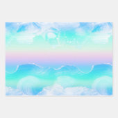 Feuille De Papier Cadeau Motif arc-en-ciel Iridescendant Glam (Devant 3)