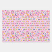 Feuille De Papier Cadeau Motif arc-en-ciel rose fille mignonne (Devant 2)