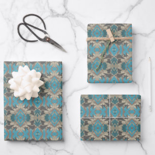 Feuille De Papier Cadeau Motif artistique et couleurs du Sud-Ouest américai