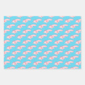 Feuille De Papier Cadeau Motif Axolotl rose (Devant)