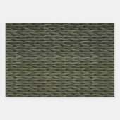 Feuille De Papier Cadeau Motif Basketweave Rattan Bamboo (Devant)