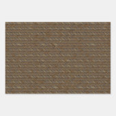 Feuille De Papier Cadeau Motif Basketweave Rattan Bamboo (Devant 3)