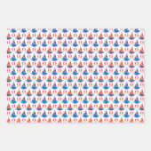 Feuille De Papier Cadeau Motif bateau à voile (Devant 2)