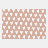 Feuille De Papier Cadeau Motif Beige Rose Duisy (Devant 3)