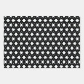 Feuille De Papier Cadeau Motif Black et White Star (Devant 3)