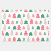 Feuille De Papier Cadeau Motif blanc rose de Noël (Devant 2)