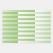 Feuille De Papier Cadeau Motif blanc vert rayé (Devant 3)