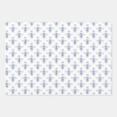 Feuille De Papier Cadeau Motif Bleu Bébé (Devant)