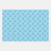 Feuille De Papier Cadeau Motif bleu océan (Devant)