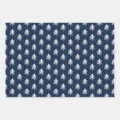 Feuille De Papier Cadeau Motif bleu plaid Noël (Devant)