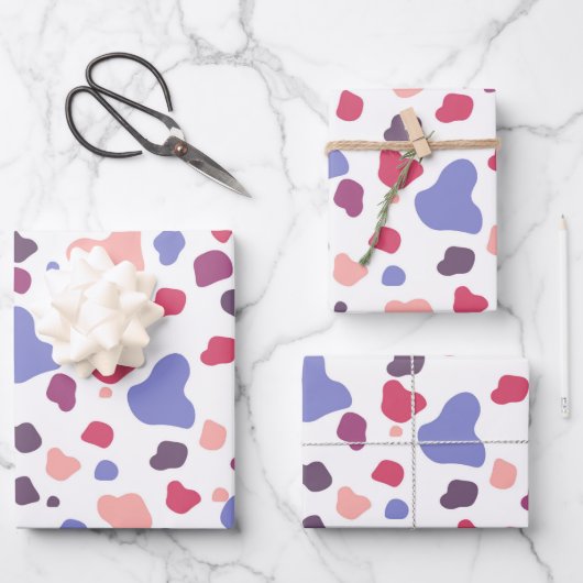 Feuille De Papier Cadeau Motif Blob multicolore (Recto)