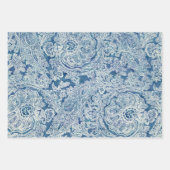 Feuille De Papier Cadeau Motif Blue Boho Lace Paisley (Devant 2)