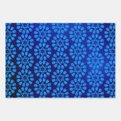 Feuille De Papier Cadeau Motif Blue White & Silver Hanoukka (Devant 2)