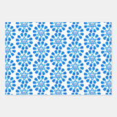 Feuille De Papier Cadeau Motif Blue White & Silver Hanoukka (Devant)