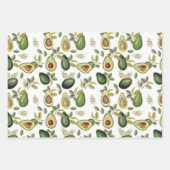 Feuille De Papier Cadeau Motif botanique Aquarelle Avocado (Devant)