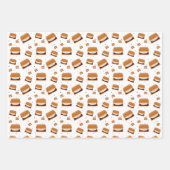 Feuille De Papier Cadeau Motif Brown de sourire blanc illustré (Devant)