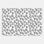 Feuille De Papier Cadeau Motif cardiaque de peinture AVC (Devant 3)