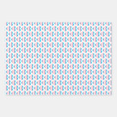 Feuille De Papier Cadeau Motif cardiaque du drapeau trans (Devant 2)