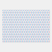 Feuille De Papier Cadeau Motif cardiaque du drapeau trans (Devant)