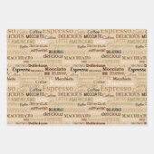 Feuille De Papier Cadeau motif carrelé cool à café (Devant 3)