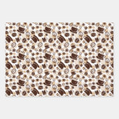 Feuille De Papier Cadeau motif carrelé cool à café (Devant 2)