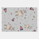 Feuille De Papier Cadeau Motif Casquette de Christmas Reindeer (Devant 3)