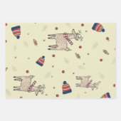 Feuille De Papier Cadeau Motif Casquette de Christmas Reindeer (Devant 2)