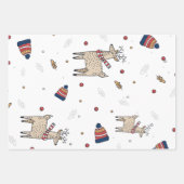Feuille De Papier Cadeau Motif Casquette de Christmas Reindeer (Devant)